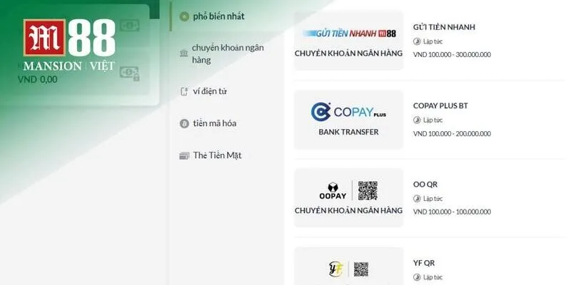 Hướng dẫn các bước nạp tiền với những hình thức hỗ trợ